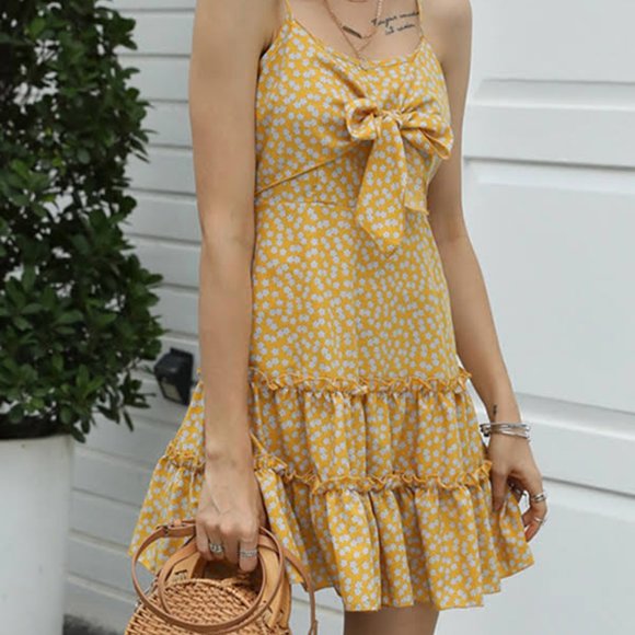 Tie Front Ruffle Sundress - Picture 4 of 6
